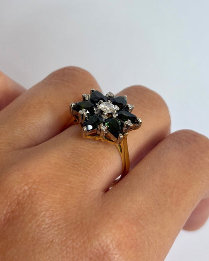 Bague Marguerite Tourmaline 2.5 carats &amp; Diamants 0.23 carat &quot;Nadège&quot; - Elliade Paris