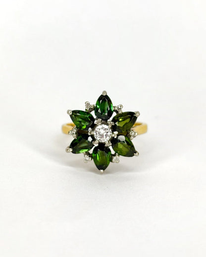 Bague Marguerite Tourmaline 2.5 carats &amp; Diamants 0.23 carat &quot;Nadège&quot; - Elliade Paris