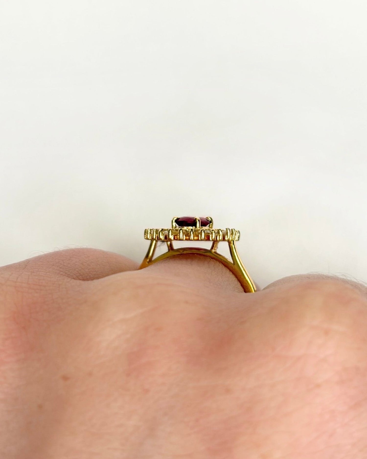 Bague Marguerite Tourmaline Brésilienne 0.44 carat &amp; Diamants 0.38 carat "Maya" - Elliade Paris