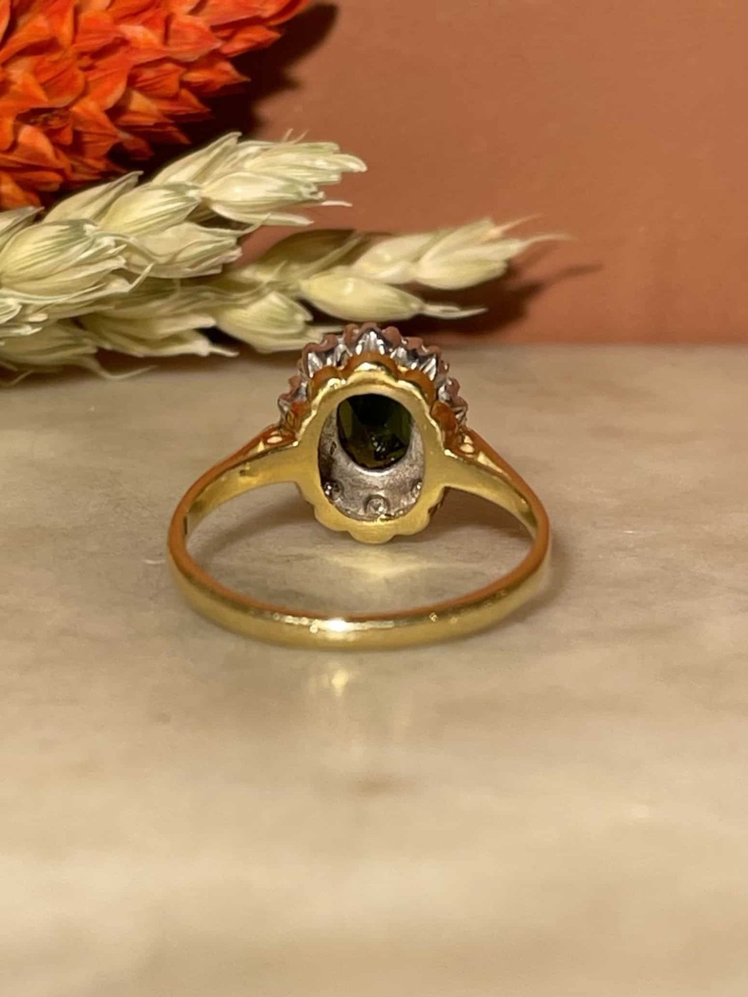 Bague Marguerite Tourmaline &amp; Diamants &quot;Abbie&quot; - Elliade Paris