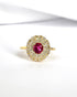 Bague Marguerite Tourmaline Rose 0.30 carat & Diamants 0.60 carat "Belinda" - Elliade Paris