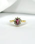 Bague Marguerite Tourmaline Rose 0.45 carat & 12 Diamants "Rachel" - Elliade Paris