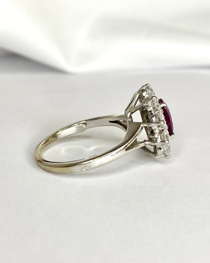 Bague Marguerite Tourmaline Rose 0.95 carat &amp; Diamants 0.90 carat "Coralie" - Elliade Paris