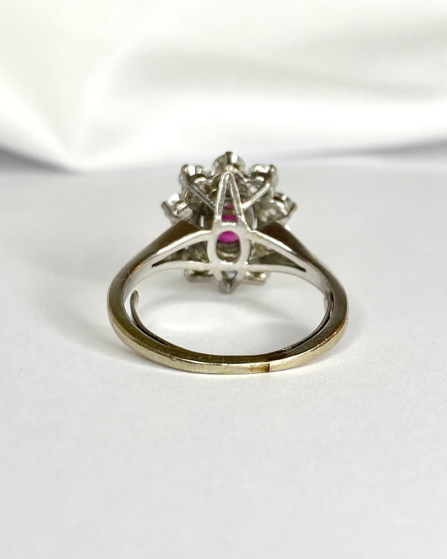 Bague Marguerite Tourmaline Rose 0.95 carat &amp; Diamants 0.90 carat "Coralie" - Elliade Paris
