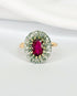 Bague Marguerite Tourmaline Rose 1.10 carat & Diamants "Nirina" - Elliade Paris