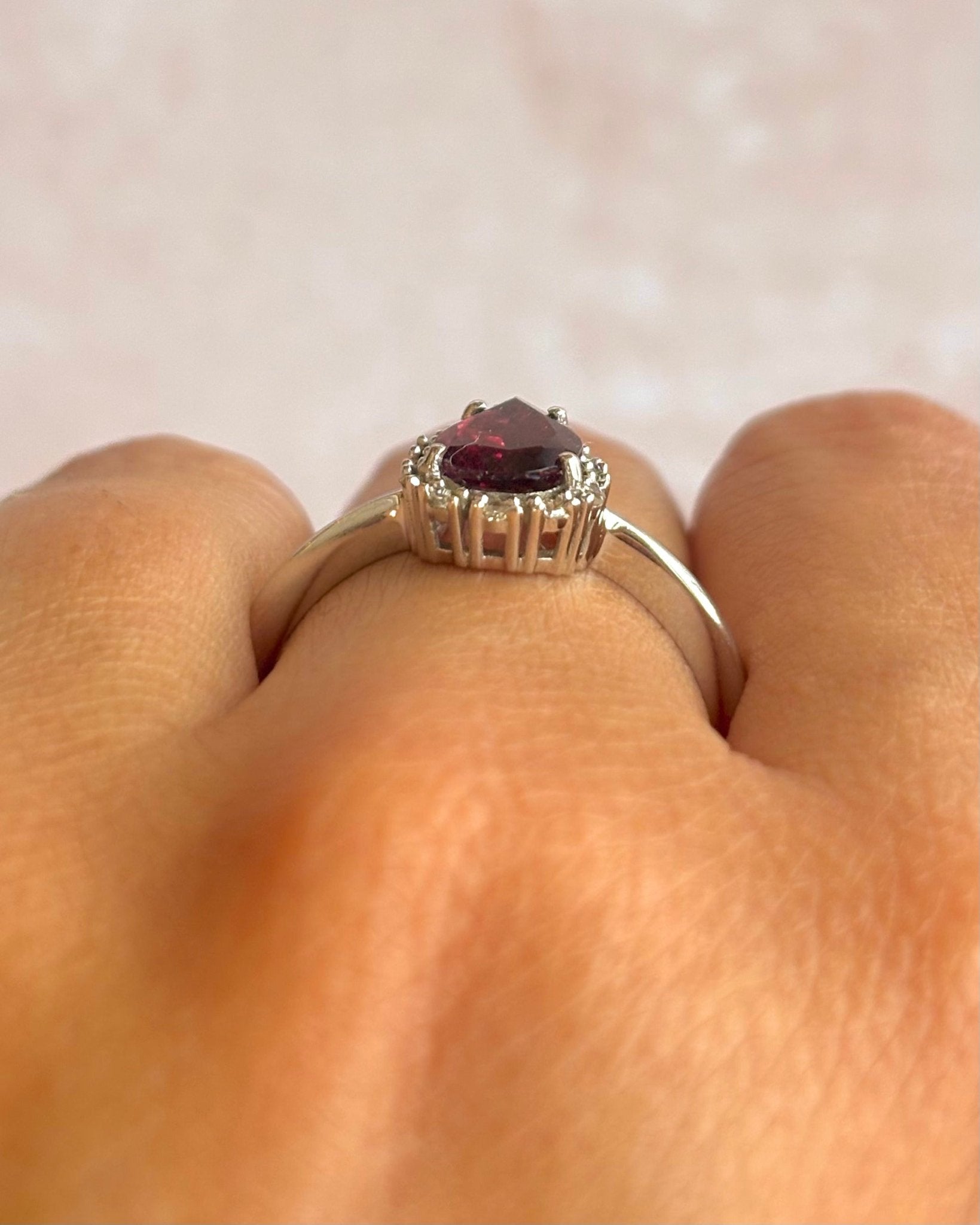 Bague Marguerite Tourmaline Rose 1.20 carat &amp; Diamants "Zina" - Elliade Paris