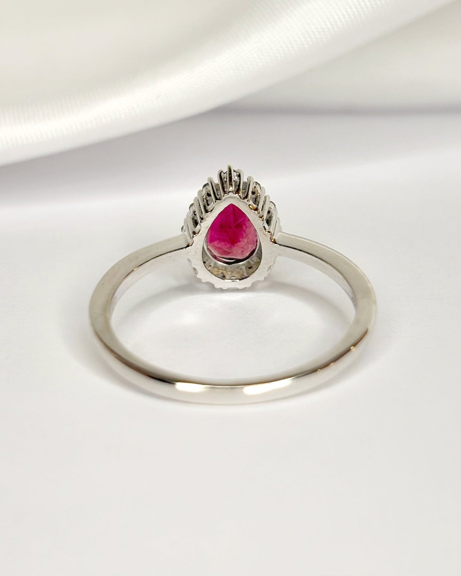 Bague Marguerite Tourmaline Rose 1.20 carat &amp; Diamants "Zina" - Elliade Paris