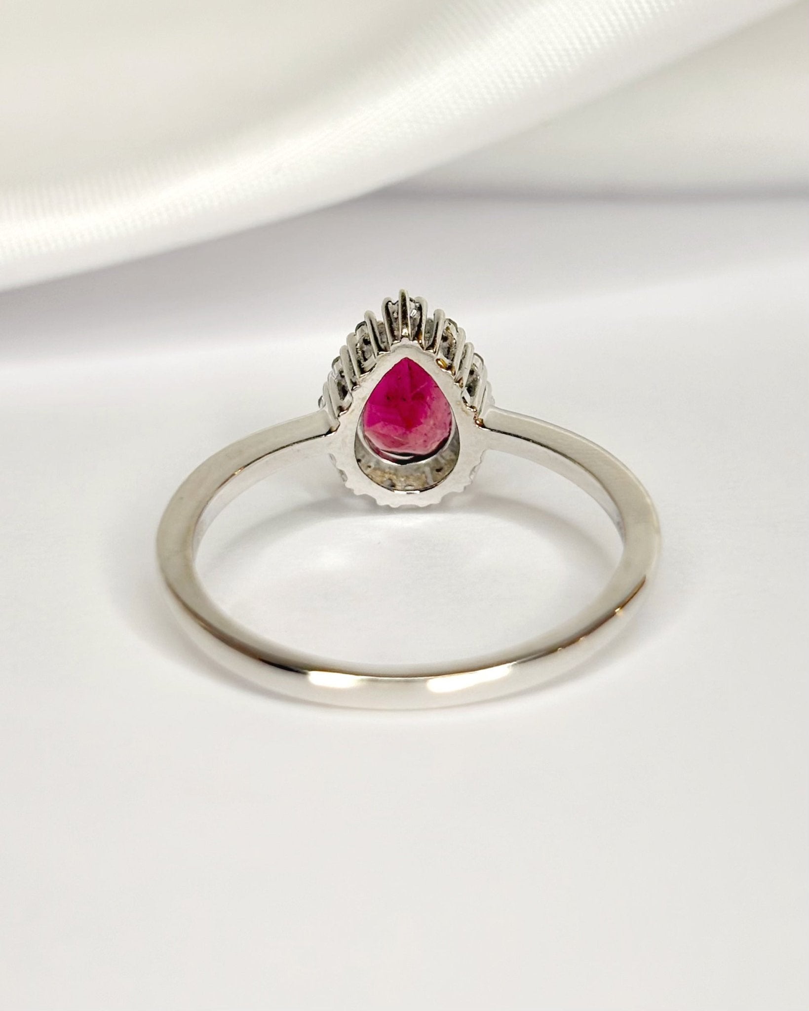 Bague Marguerite Tourmaline Rose 1.20 carat &amp; Diamants "Zina" - Elliade Paris