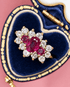 Bague Marguerite Trilogie Rubis 1.14 carat & Diamants 0.72 carat "Ysée" - Elliade Paris