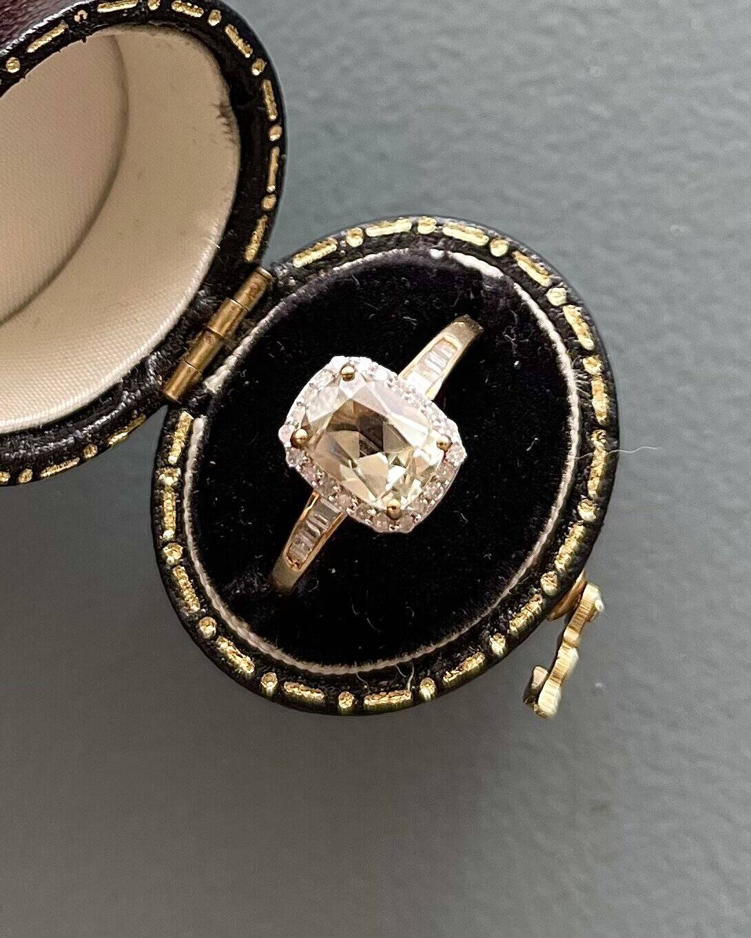 Bague Marguerite Turkisite 1.50 carat &amp; 32 Diamants 0.42 carat "Cyrielle" - Elliade Paris