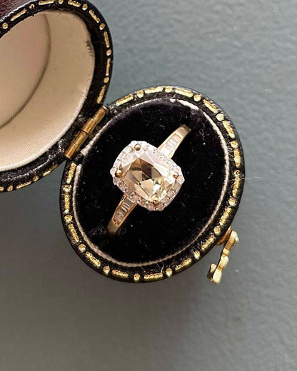 Bague Marguerite Turkisite 1.50 carat &amp; 32 Diamants 0.42 carat &quot;Cyrielle&quot; - Elliade Paris
