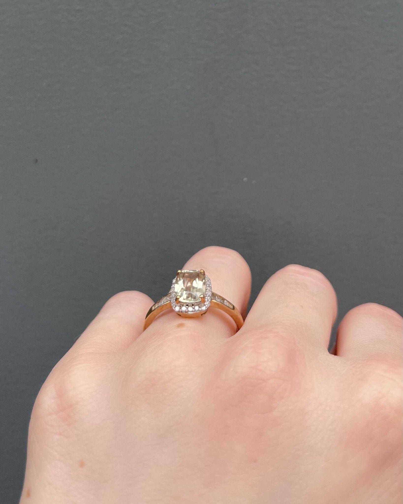 Bague Marguerite Turkisite 1.50 carat &amp; 32 Diamants 0.42 carat "Cyrielle" - Elliade Paris
