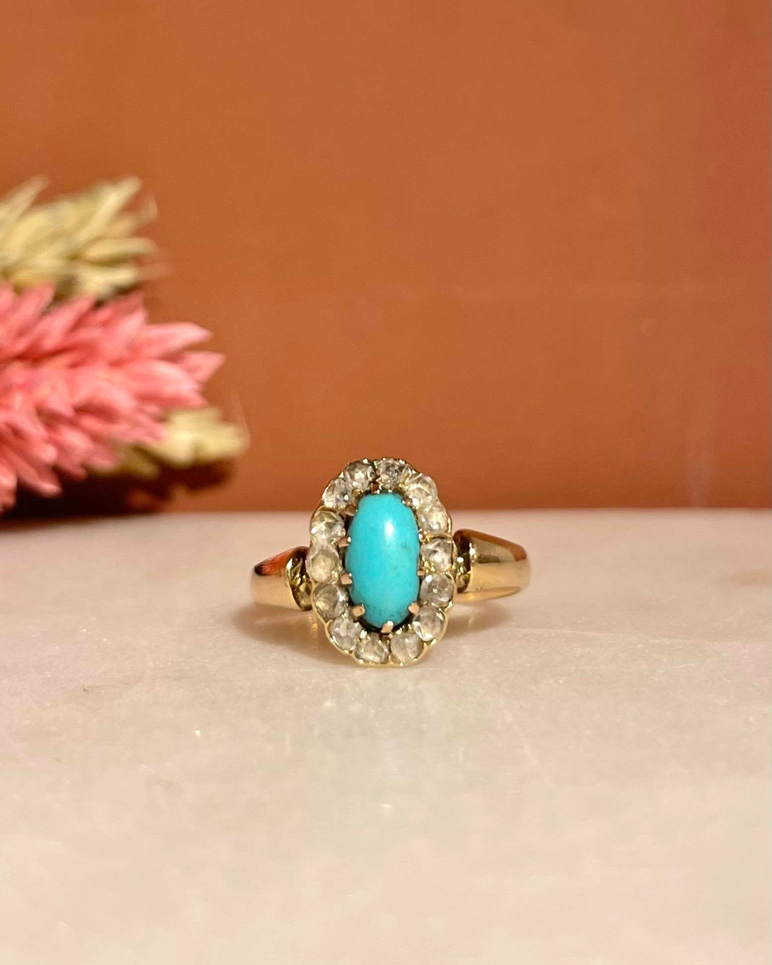 Bague Marguerite Turquoise &quot;Monica&quot; - Elliade Paris