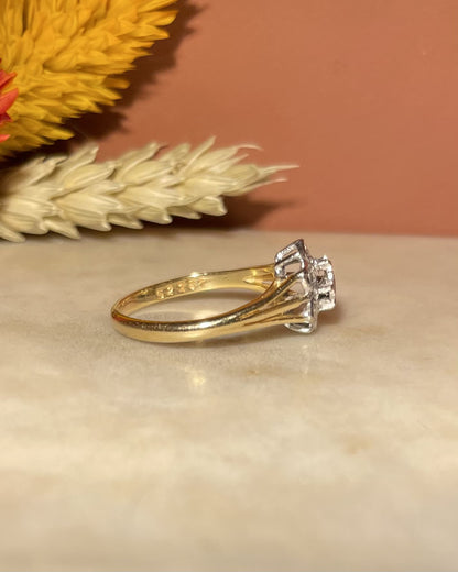 Bague Marguerite Vintage 7 Diamants &quot;Marceline&quot; - Elliade Paris