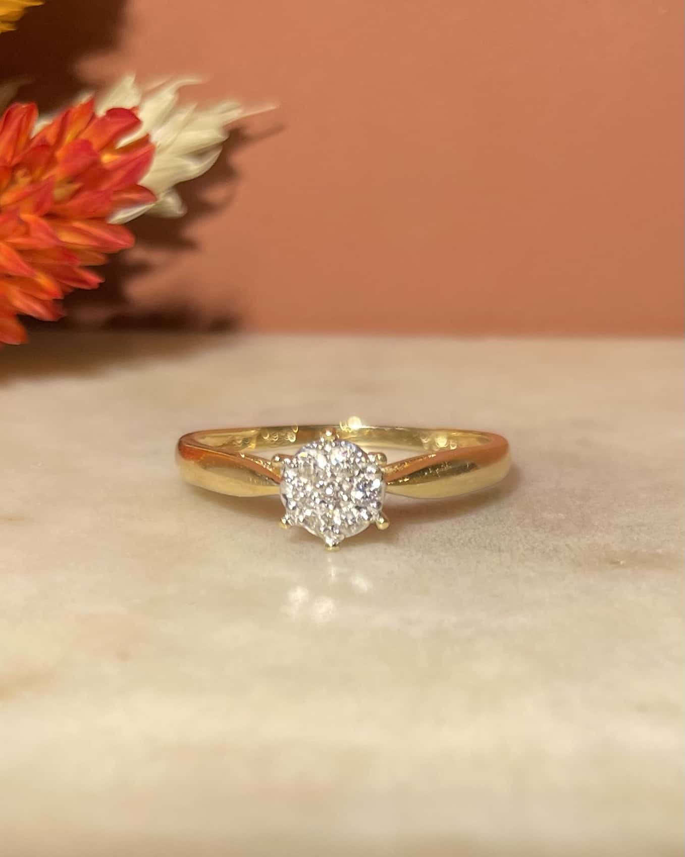 Bague Marguerite Vintage 7 Diamants "Markita" - Elliade Paris