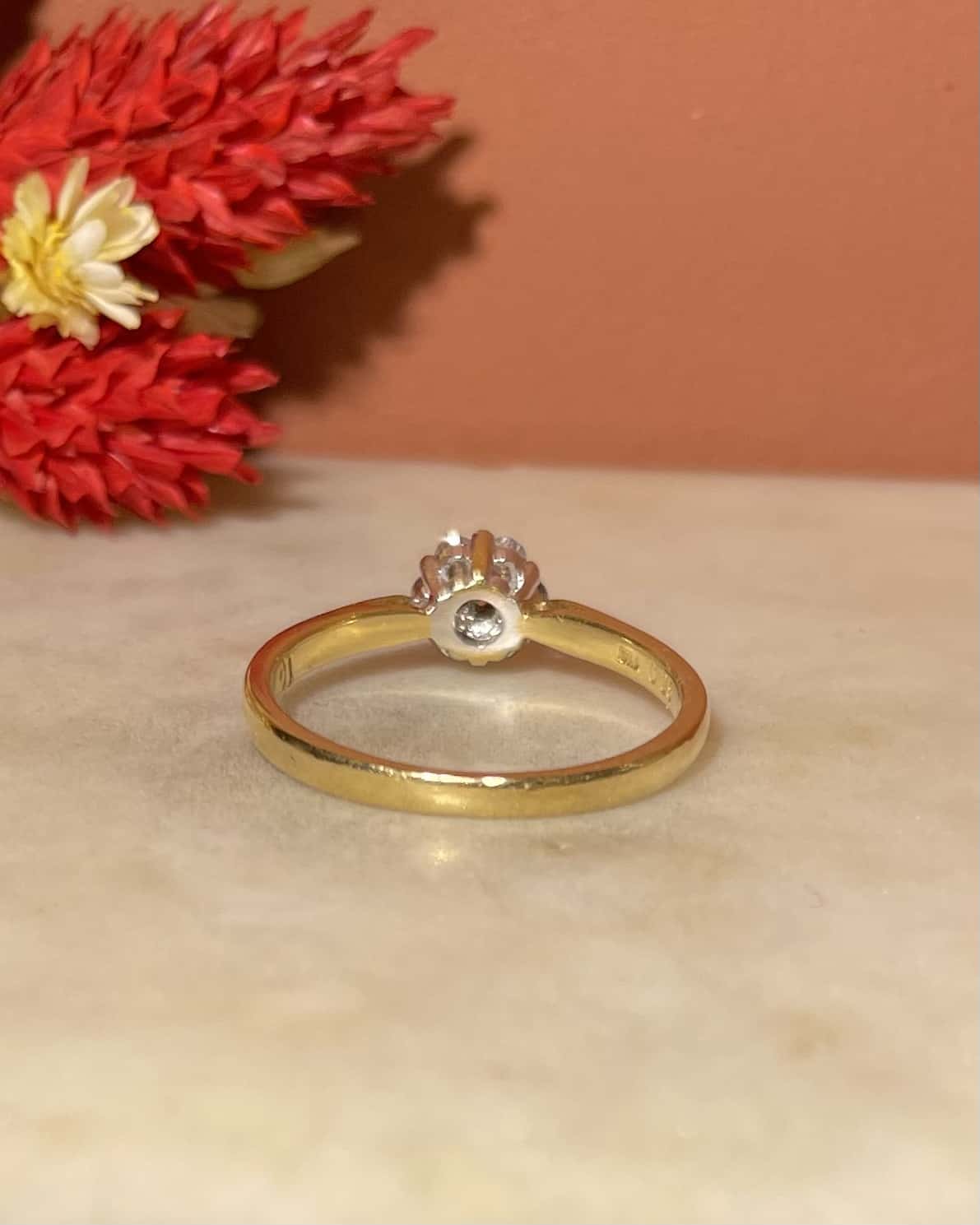 Bague Marguerite Vintage Diamants 0.21 carat &quot;Rila&quot;
