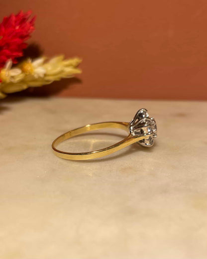 Bague Marguerite Vintage Diamants 0.75 carat &quot;Simone&quot;
