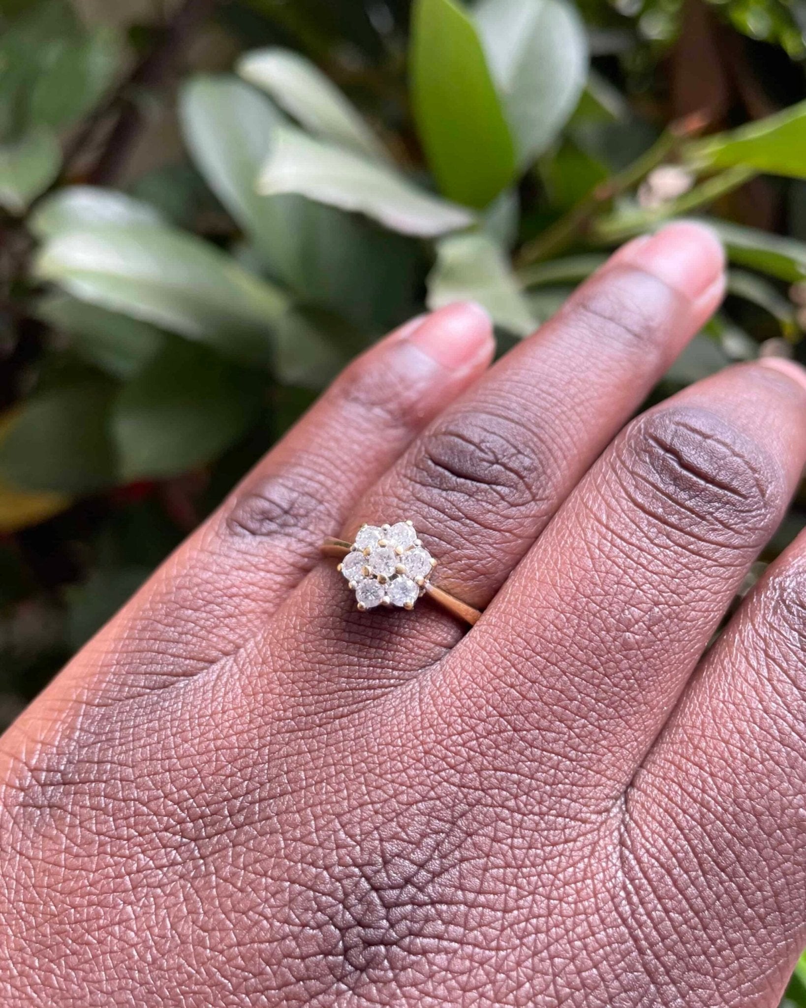 Bague Marguerite Vintage Diamants 0.60 carat "Qiana" - Elliade Paris