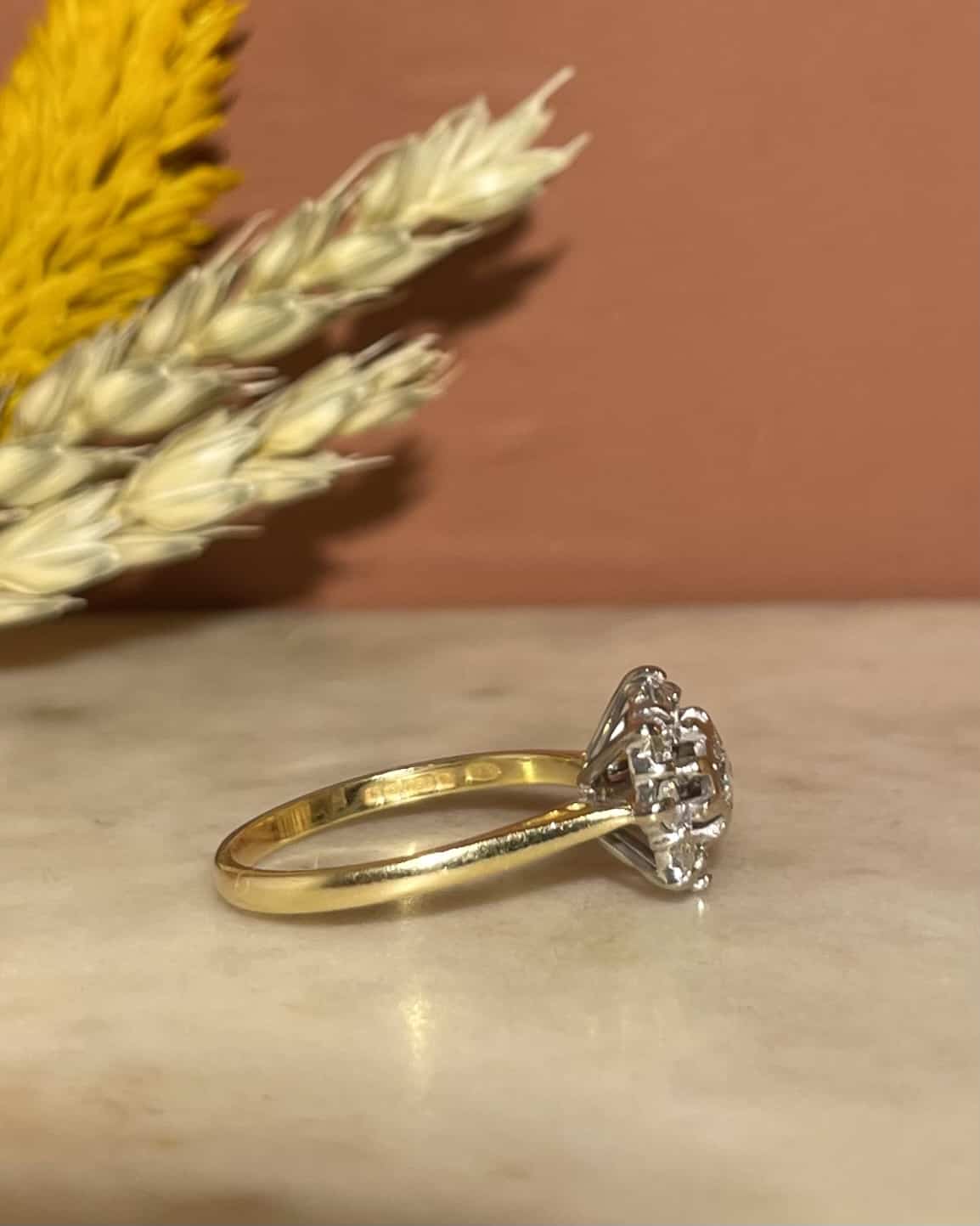Bague Marguerite Vintage Diamants 1.20 Carat "Maggie" - Elliade Paris