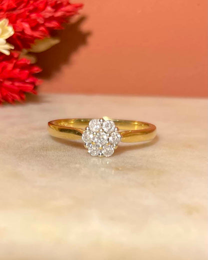 Bague Marguerite Vintage Diamants 0.21 carat &quot;Rila&quot;