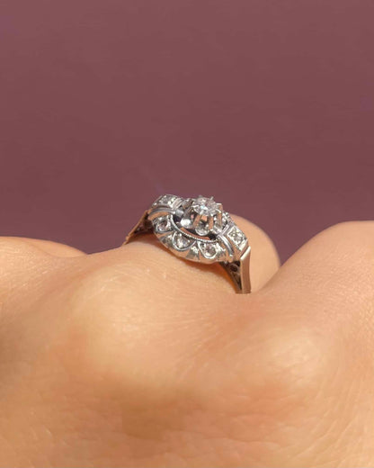 Bague Vintage Art-Déco Diamants &quot;Mika&quot;