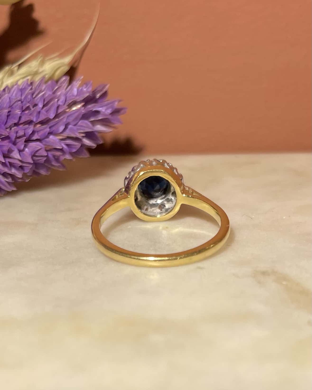 Bague Marguerite Saphir &amp; Diamants "Adèle"
