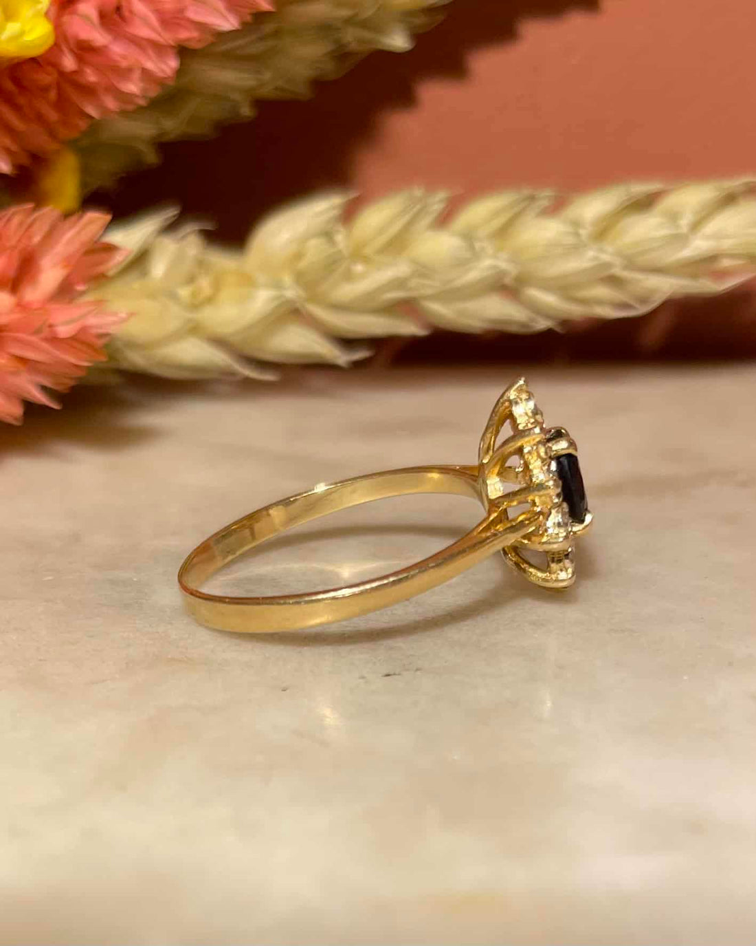 Bague Marguerite Saphir &amp; Diamants &quot;Daniella&quot;