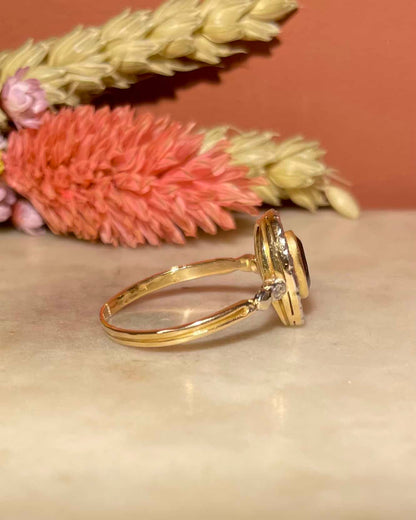 Bague Marguerite Saphir 0.55 carat &amp; Diamants &quot;Elise&quot;