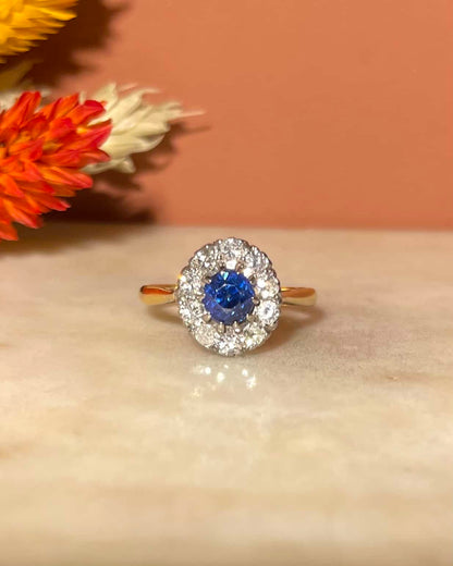 bague marguerite vintage sertie d&