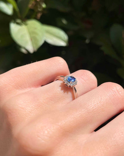 Bague Marguerite Saphir &amp; Diamants &quot;Jeanne&quot;