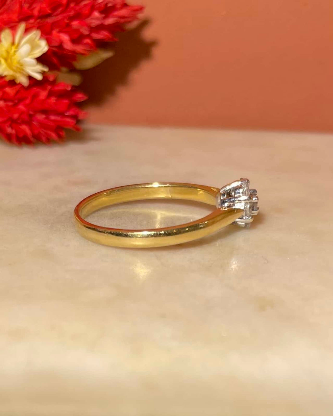 Bague Marguerite Vintage Diamants 0.21 carat &quot;Rila&quot;