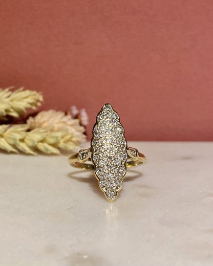 Bague Marquise 33 Diamants 0.66 carat &quot;Coraline&quot; - Elliade Paris