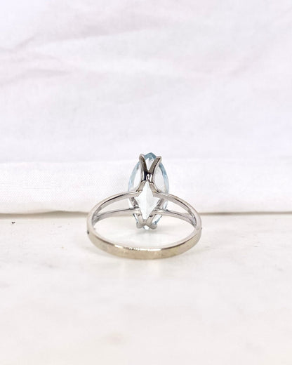 Bague Marquise Aigue - Marine 3 carats “Sylvie” - Elliade Paris