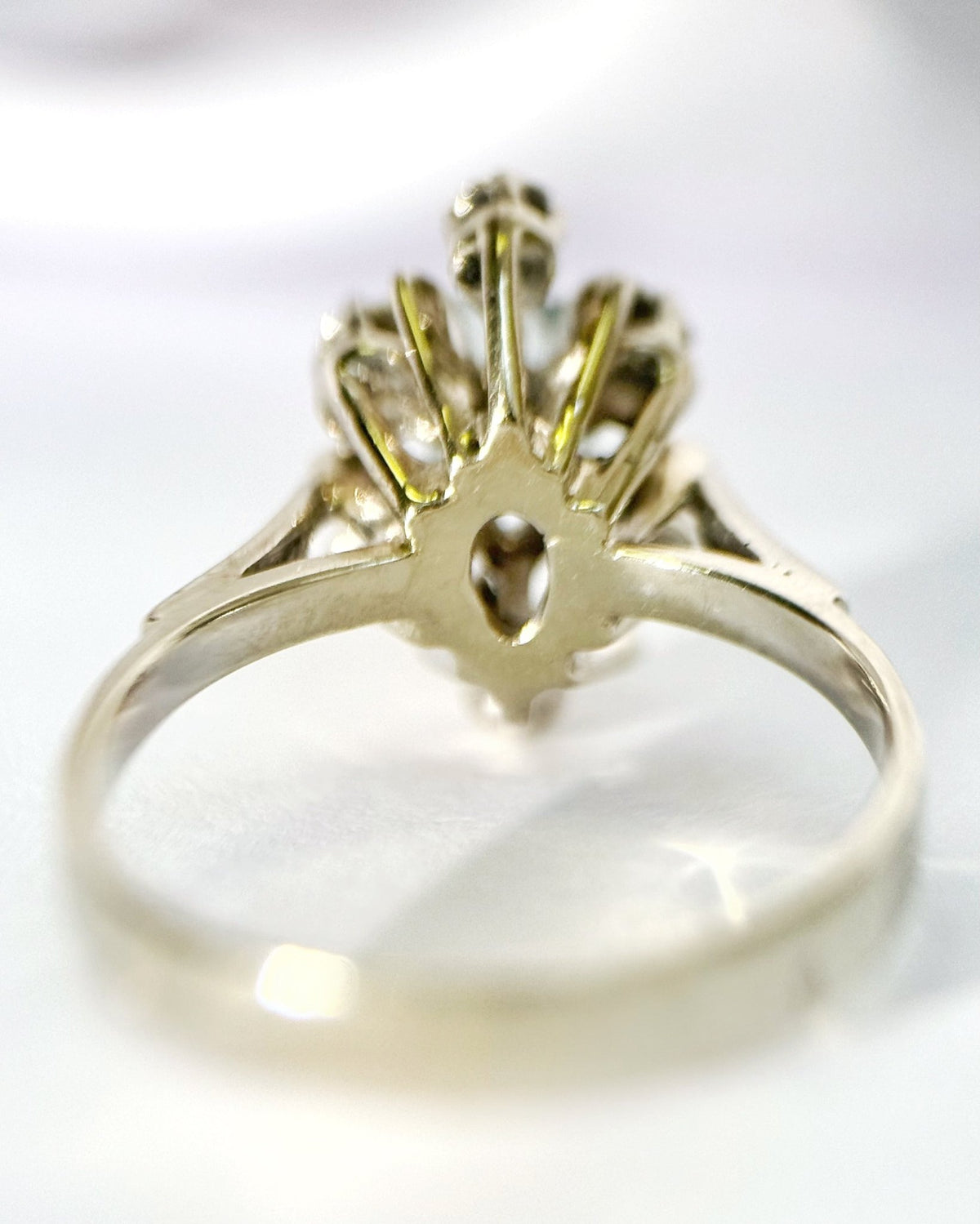 Bague Marquise Aigue-Marine &amp; Diamants "Mélania" - Elliade Paris