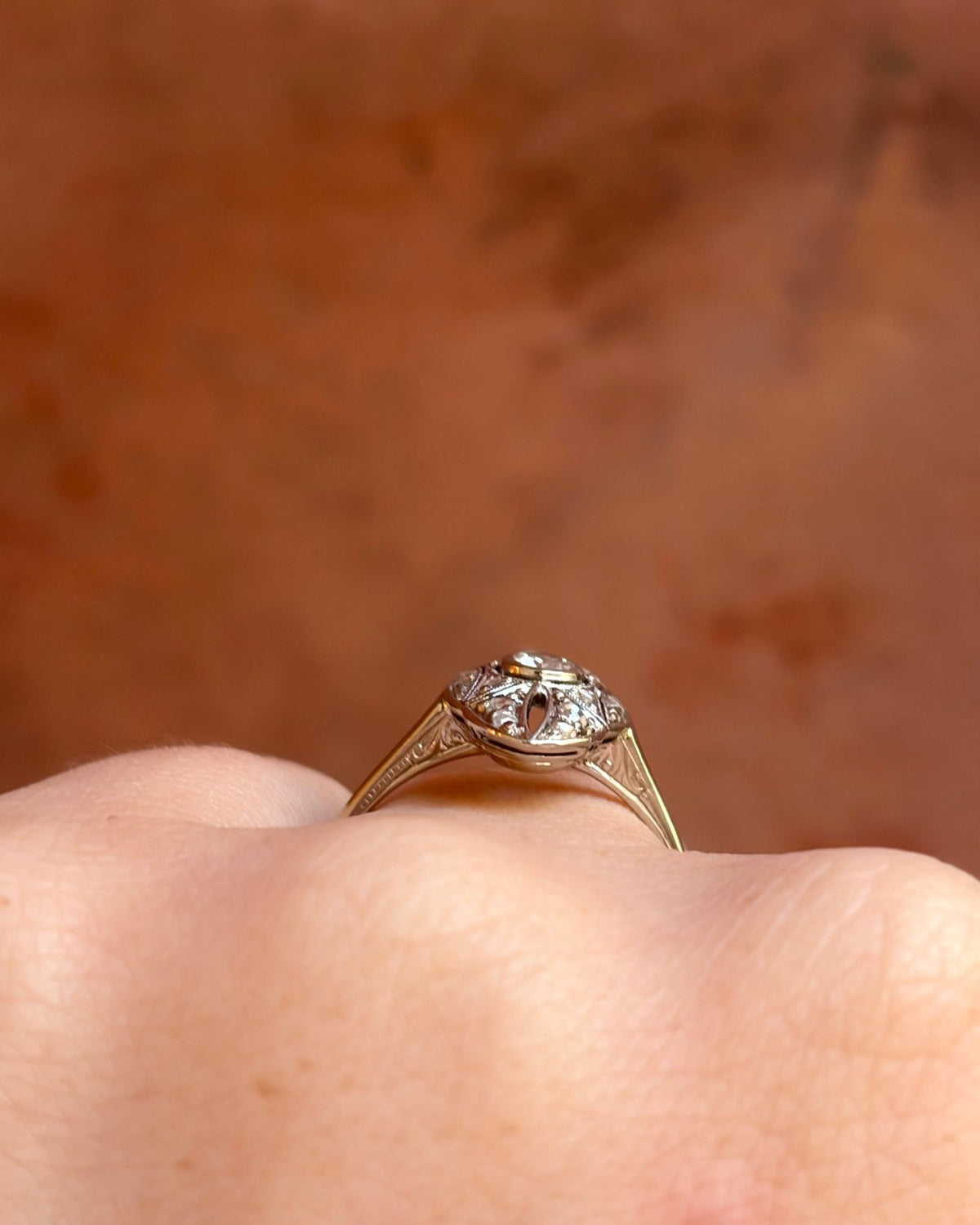 Bague Marquise Art-Déco Diamants 0.22 carat "Cassiella" - Elliade Paris