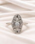 Bague Marquise Art-Déco Diamants 0.22 carat "Cassiella" - Elliade Paris