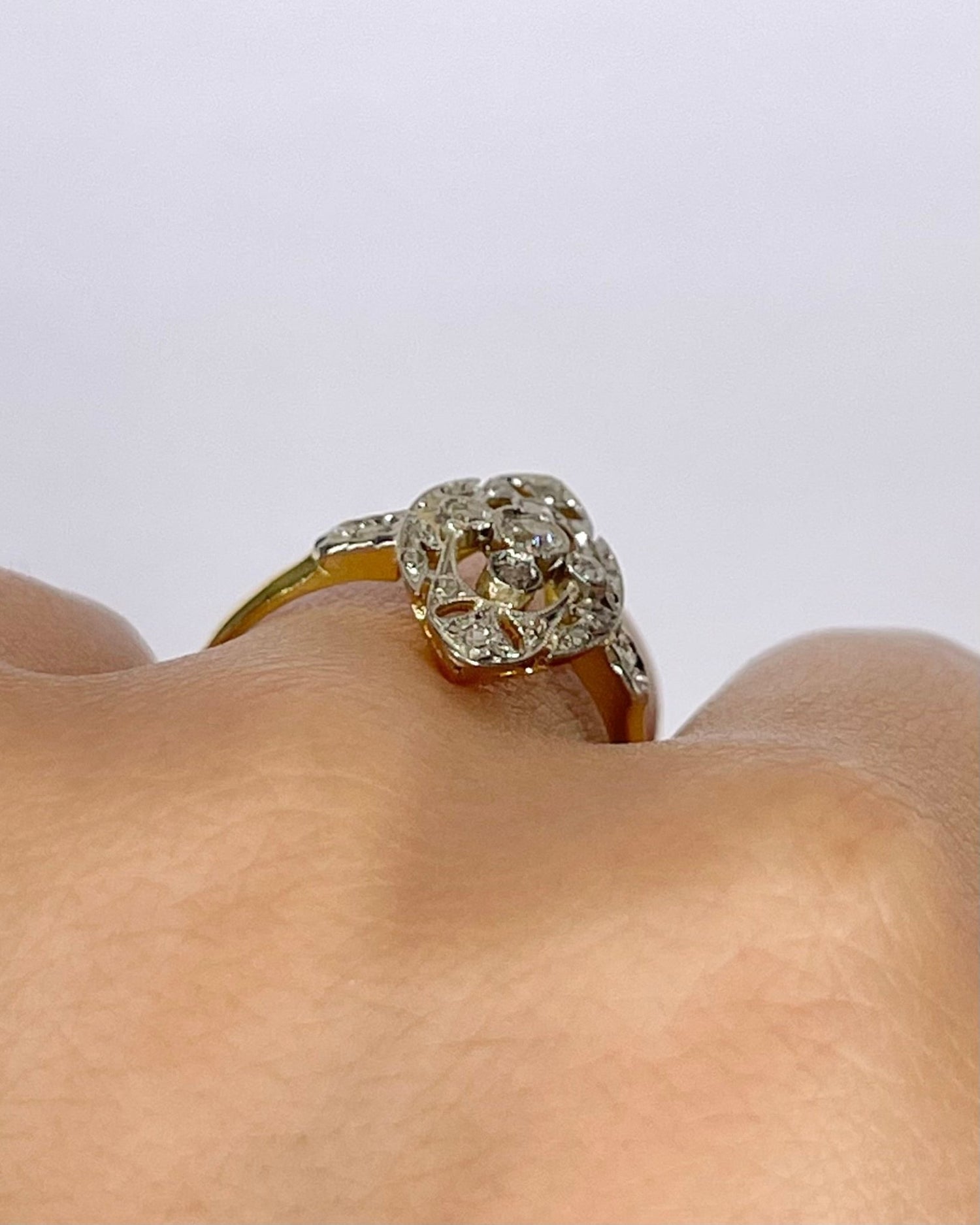 Bague Marquise Art - Deco Diamants "Cassie" - Elliade Paris