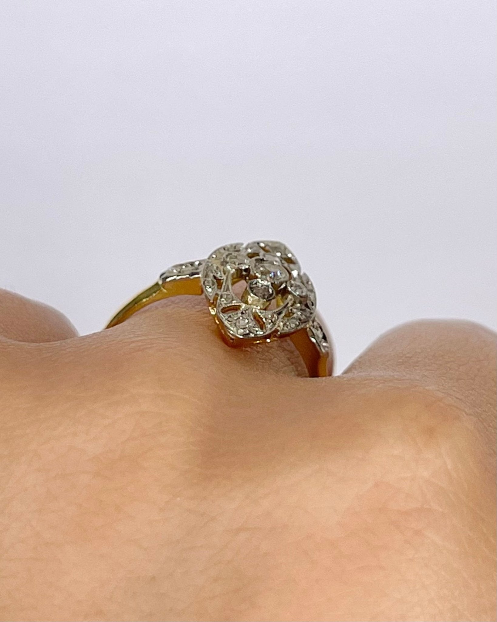 Bague Marquise Art - Deco Diamants "Cassie" - Elliade Paris