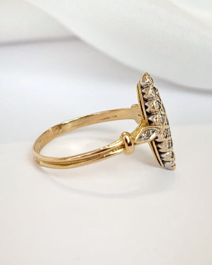 Bague Marquise Diamants 0.42 carat "Irène" - Elliade Paris