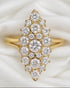 Bague Marquise Diamants 1.15 carat & Or 18 carats 5.37g "Gloire" - Elliade Paris