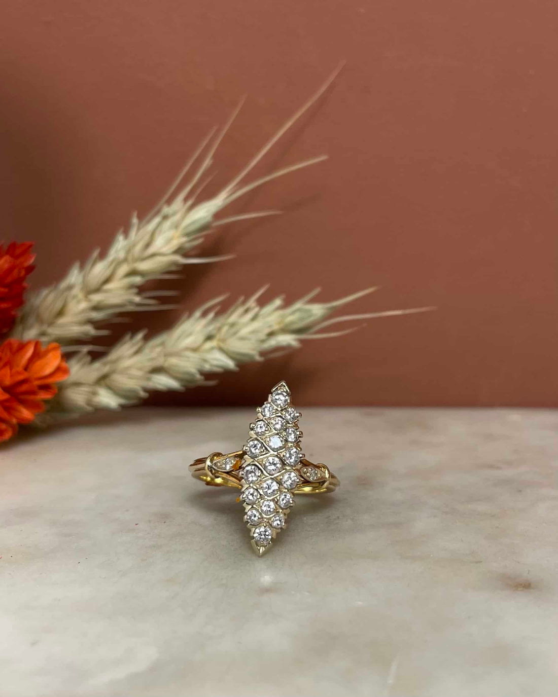 Bague Vintage Marquise 19 Diamants &quot;Piper&quot;