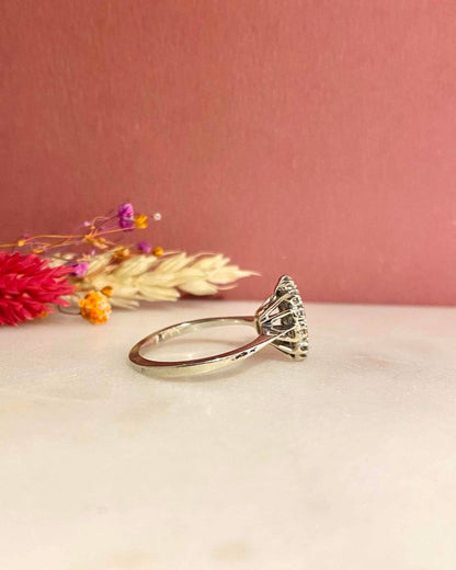 Bague Marquise Émeraude 0.20 carat &amp; Diamants &quot;Armelle&quot; - Elliade Paris