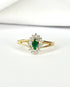 Bague Marquise Émeraude & Diamants "Emeline" - Elliade Paris