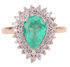 Bague marquise émeraude et diamants Boyanna - Elliade Paris