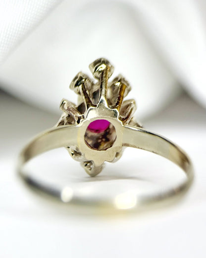 Bague Marquise Rubis 1 carat &amp; Diamants "Aurore" - Elliade Paris
