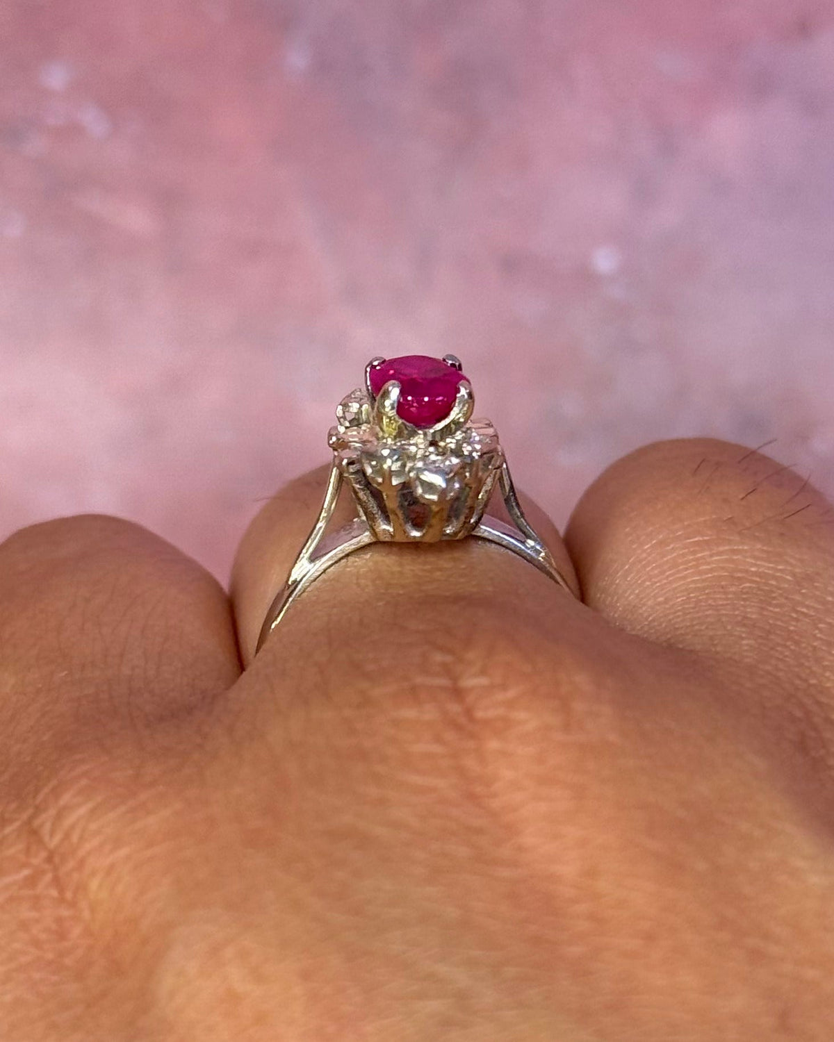 Bague Marquise Rubis 1 carat &amp; Diamants "Aurore" - Elliade Paris