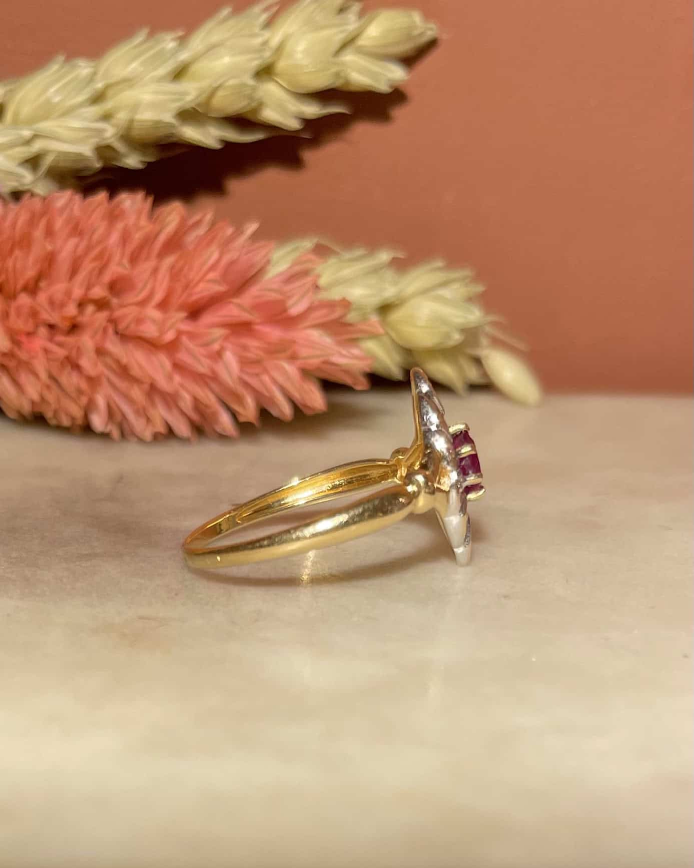 Bague Marquise Rubis &amp; Diamants "Pauline" - Elliade Paris