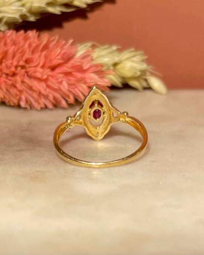 Bague Marquise Rubis &amp; Diamants &quot;Pauline&quot; - Elliade Paris