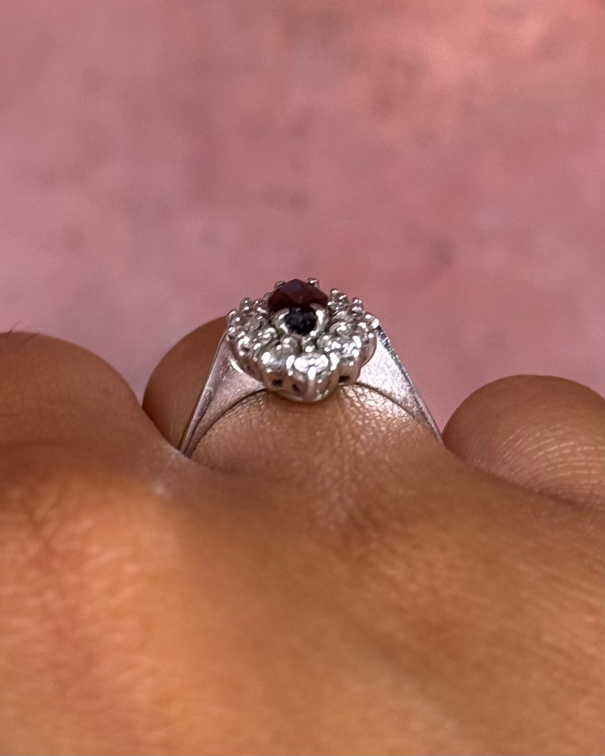 Bague Marquise Saphir 0.62 carat &amp; Diamants 0.36 carat "Eglantine" - Elliade Paris