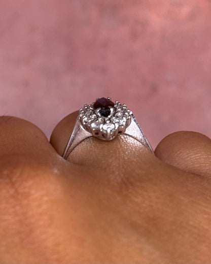 Bague Marquise Saphir 0.62 carat &amp; Diamants 0.36 carat "Eglantine" - Elliade Paris
